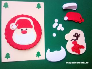 Felicitare Mos Craciun - set confectionare 20 bucati + 1 creion mecanic 0.5 mm