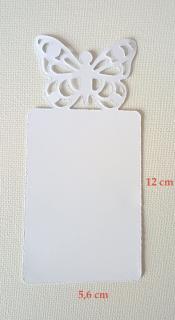 Semn carte cu fluture 12 cm  5,6 cm