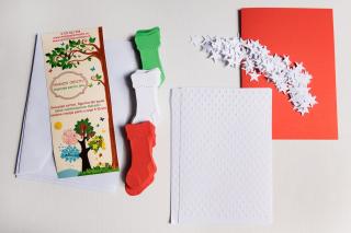 Set confectionare 25 felicitari cu cizmulite + creion mecanic 0.5 mm