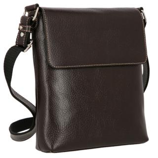 Borseta de barbati din piele naturala moale, model 055, Maro mat