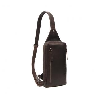 Geanta crossbody din piele naturala, The Chesterfield Brand, Rotterdam,  Maro inchis