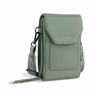 Geanta dama crossbody, bugatti, cu compartiment pentru telefon, seria Almata 496653, Verde menta