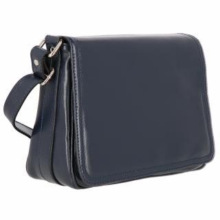 Geanta dama din piele naturala, model 127, de umar si crossbody, Bleumarin