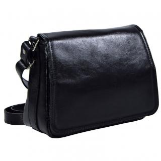 Geanta dama din piele naturala, model 127, de umar si crossbody, Negru