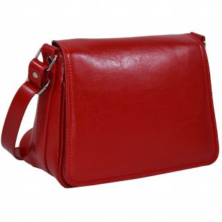 Geanta dama din piele naturala, model 127, de umar si crossbody, Rosu