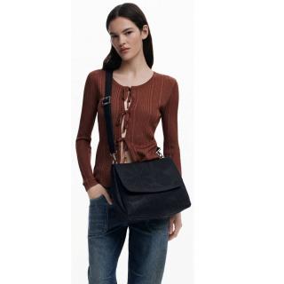 Geanta de dama 2 in 1, de mana, umar si tip rucsac, Desigual, seria Dejavu Posadas, Negru