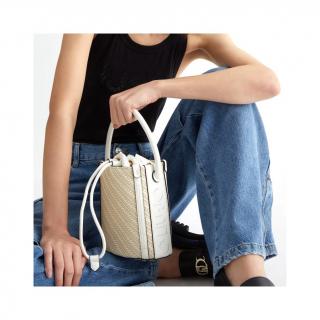 Geanta de dama crossbody, Liu Jo Basket Bag AA4098, Alb