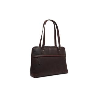 Geanta de dama din piele naturala, The Chesterfield Brand, Branson, Maro inchis