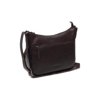Geanta de dama din piele naturala, The Chesterfield Brand, Loraine, de umar, Maro inchis