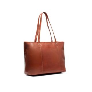 Geanta de dama, shopper, The Chesterfield Brand, din piele naturala, de mana si umar, Ferrera, Maro coniac