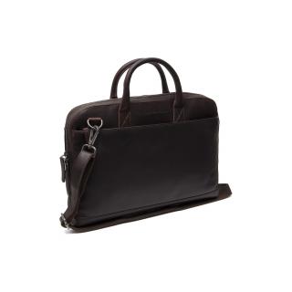 Geanta de laptop din piele naturala, The Chesterfield Brand, Tilbury,14 inch, Maro inchis