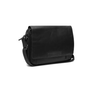 Geanta de umar cu compartiment laptop 14 inch, piele naturala, The Chesterfield Brand, Gili, Negru