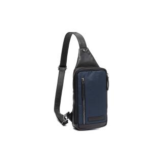 Geanta din nylon si piele, pentru barbati, The Chesterfield Brand, Salla, Bleumarin