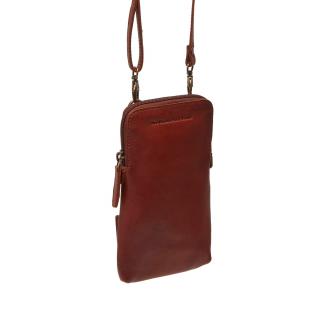 Geanta din piele naturala pentru telefon, The Chesterfield Brand, Cuba, Maro coniac