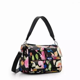 Geanta mica de dama crossbody, Desigual, seria Pocket Print Phuket Mini, Multicolor