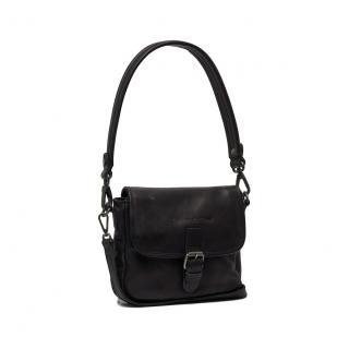 Geanta mica de dama, din piele naturala vintage, The Chesterfield Brand, Irma, Negru