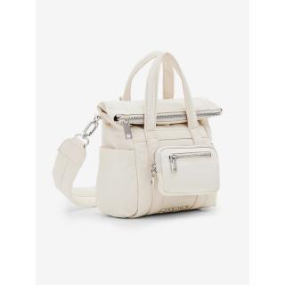 Geanta mica si rucsac de dama, Desigual, seria Basic Modular Voyager, Alb