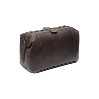 Geanta pentru cosmetice The Chesterfield Brand, din piele naturala, Biassa, Maro inchis