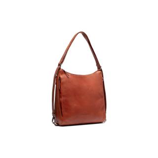 Geanta rucsac de umar 2 in 1 de dama piele naturala, The Chesterfield Brand, Letizia, Maro coniac