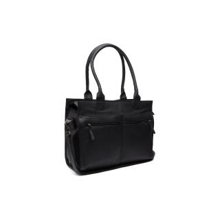 Geanta shopper de dama, The Chesterfield Brand, piele naturala, Elody, Negru