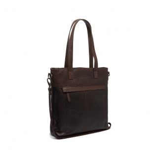 Geanta shopper, din piele naturala, The Chesterfield Brand, Nunavik, Maro inchis