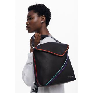 Geanta si rucsac de dama, Desigual, seria Cleo Jersey, Negru