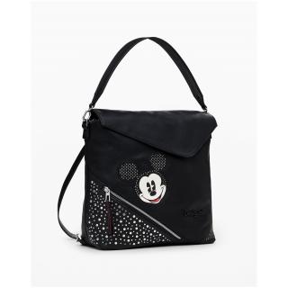 Geanta si rucsac de dama, Desigual, seria Mickey Studstyle Jersey, Negru