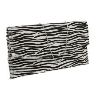 Plic de ocazie model new zebra din piele naturala cu par