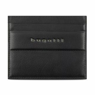 Port carduri smart RFID, piele naturala, bugatti, Nome 4916070, Negru