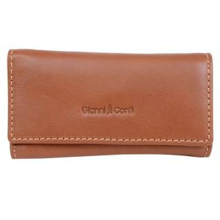 Port chei din piele naturala, Gianni Conti, 589707, Maro coniac