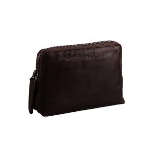 Portofel multifunctional, The Chesterfield Brand, cu protectie anti scanare RFID, din piele naturala, Jane, maro inchis