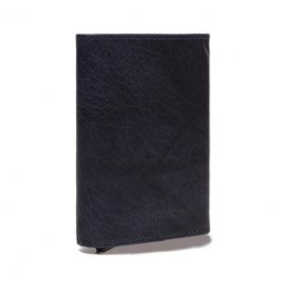 Portofel unisex cu suport pentru carduri, din piele naturala, The Chesterfield Brand, Paris, cu protectie anti scanare RFID, Bleumarin