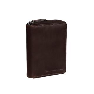 Portofel unisex din piele naturala, The Chesterfield Brand, Merel, cu protectie anti scanare RFID, Maro inchis