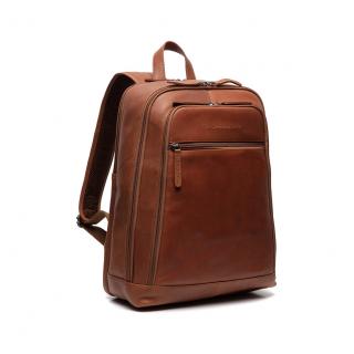 Rucsac cu compartiment laptop 14 inch, The Chesterfield Brand, din piele naturala, Detroit, Maro coniac