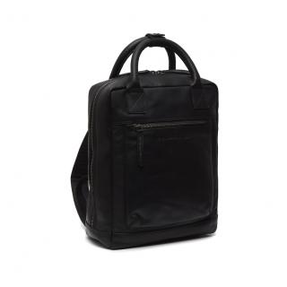 Rucsac cu compartiment pentru laptop 13 inch The Chesterfield Brand, piele naturala, Lincoln, Negru