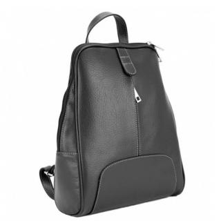 Rucsac dama din piele naturala moale, model 250, Negru