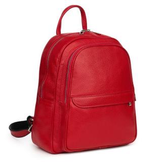 Rucsac dama din piele naturala moale, model 270, Rosu