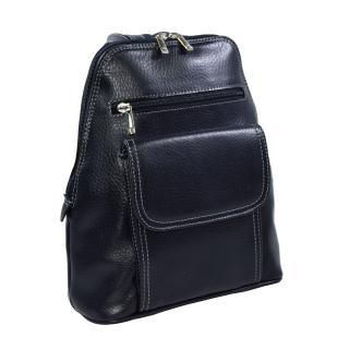 Rucsac de dama din piele naturala moale, model 119, Bleumarin mat