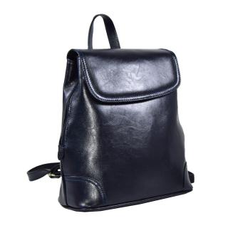 Rucsac de dama din piele naturala, model 097, Bleumarin