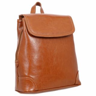 Rucsac de dama din piele naturala, model 097, Maro tabac