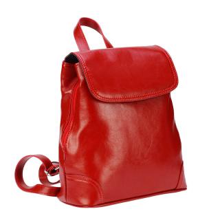 Rucsac de dama din piele naturala, model 097, Rosu