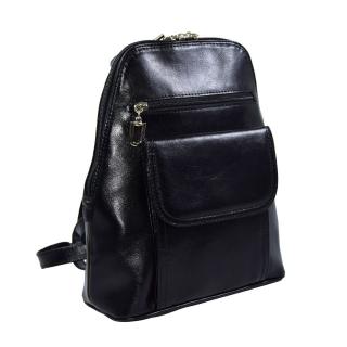 Rucsac de dama din piele naturala, model 119, Negru