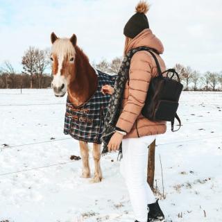 Rucsac de dama din piele naturala, The Chesterfield Brand, Bellary, Maro inchis