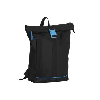 Rucsac Rolltop impermeabil, Daniel Ray, seria Newcastle, Negru   Albastru