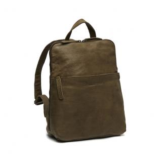 Rucsac The Chesterfield Brand din piele moale, Bern, Verde olive