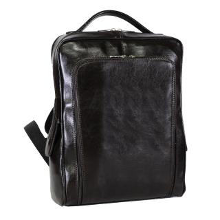 Rucsac unisex, din piele naturala, model 236, Maro inchis