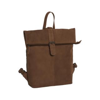 Rucsac unisex, din piele naturala nubuc, Daniel Ray, seria Westminster, Maro coniac