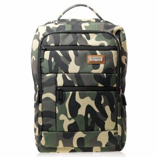 Rucsac unisex pentru laptop, Ella Icon, model Army 15 inch, Verde