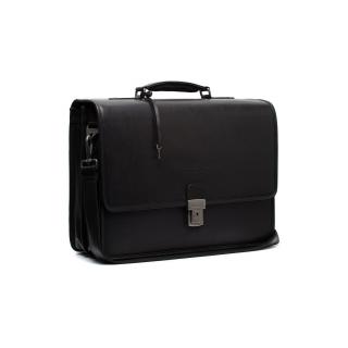 Servieta pentru acte si laptop 15 inch, The Chesterfield Brand, Glenwood, piele naturala, Negru