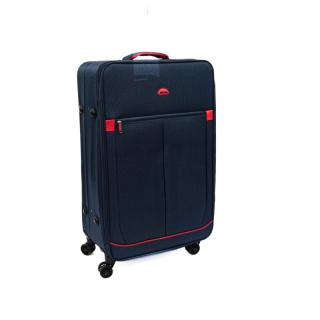 Troler mare DORTMUND expandabil, material textil impermeabil, albastru 80 cm